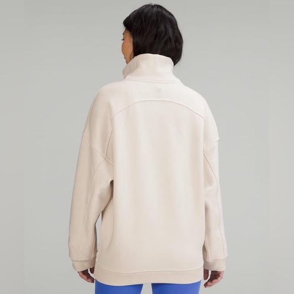 Lululemon || White Opal Thick Fleece Half Zip Pullover Sweatshirt - Picture 3 of 5
